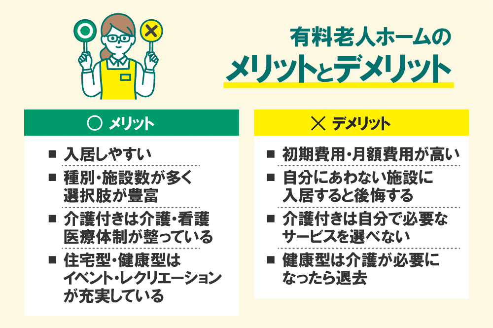 有料老人ホームのメリットとデメリット